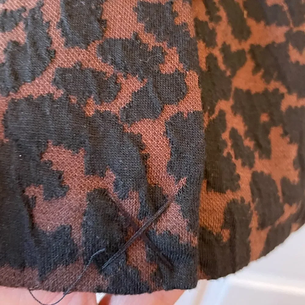 BLACK AND BROWN PENCIL SKIRT SIZE LARGE BY WORTHINGTON